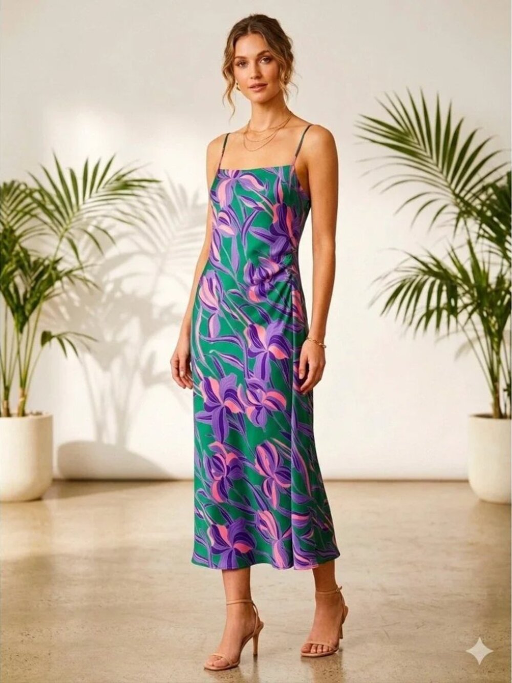 House of Harlow 1960 Ruched Slip Dress